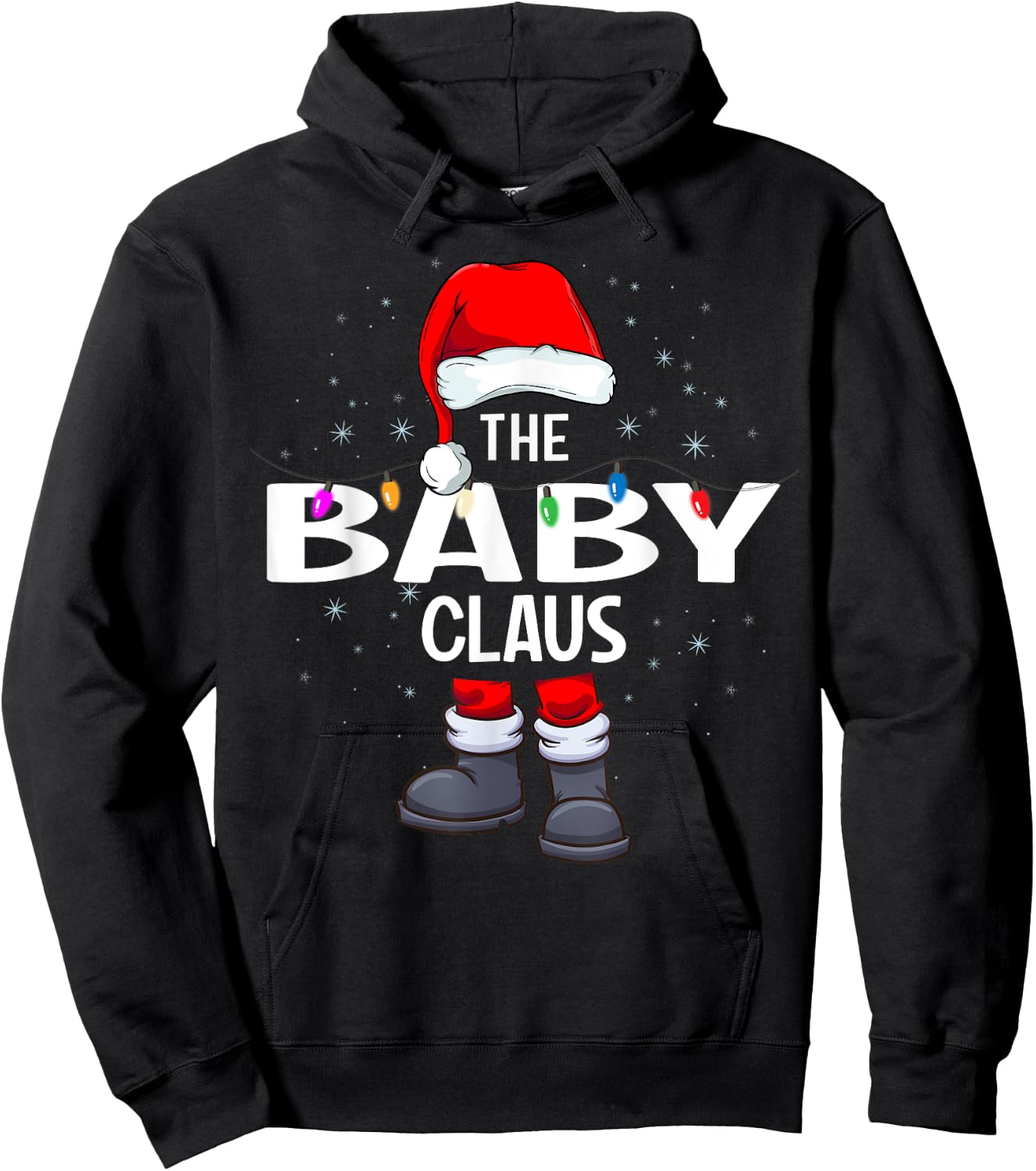 The Baby Claus Matching Christmas Pajama Hoodie - Hoodie | Black