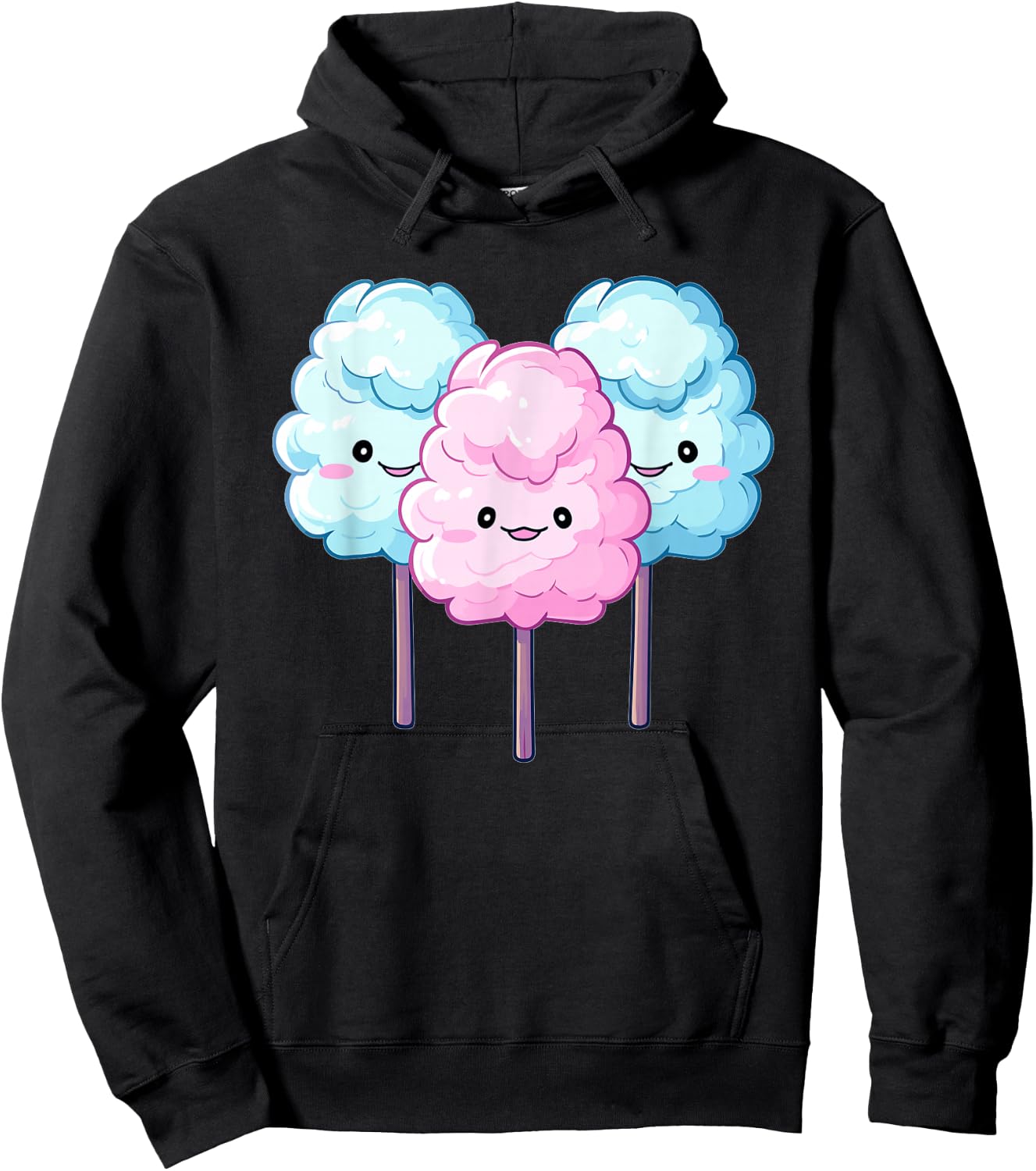 Cotton Candy Sticks Apparel Sweets Girls Hoodie - Hoodie | Black