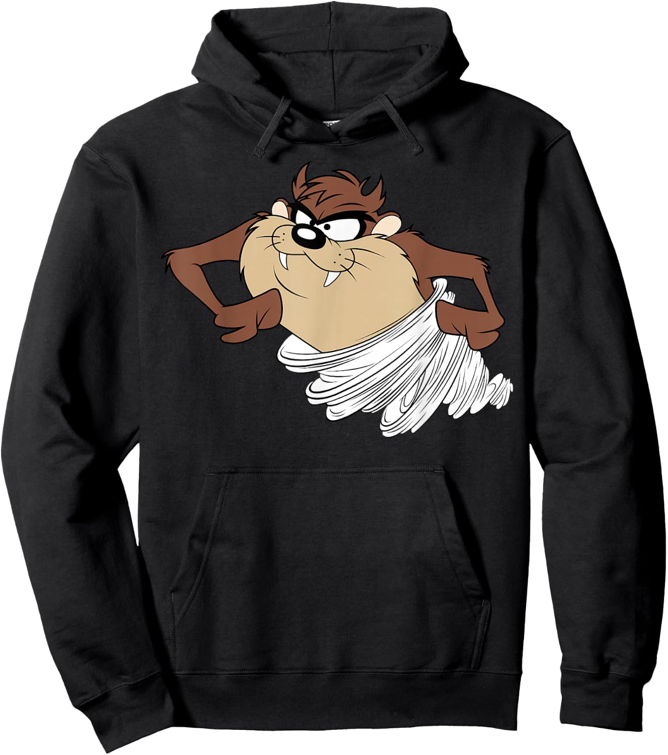 Looney Tunes Tasmanian Devil Tornado Retro Poster Hoodie - Hoodie | Black