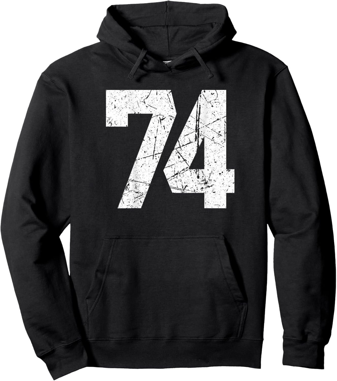 #74 Jersey Uniform Varsity Sports Number, 32nd Birthday Hoodie - Hoodie | Black