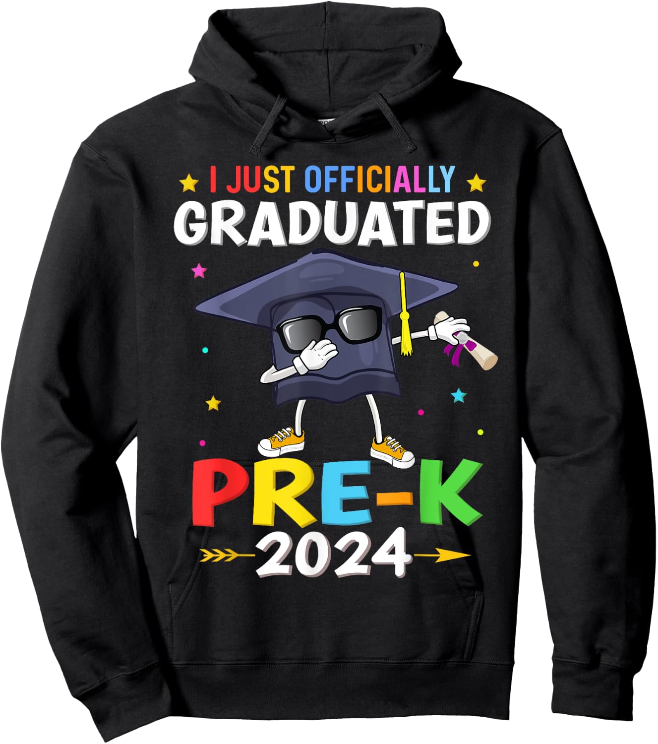 I just Officially Graduated pre k graduation 2024 pre-K kids Hoodie - Hoodie | Black