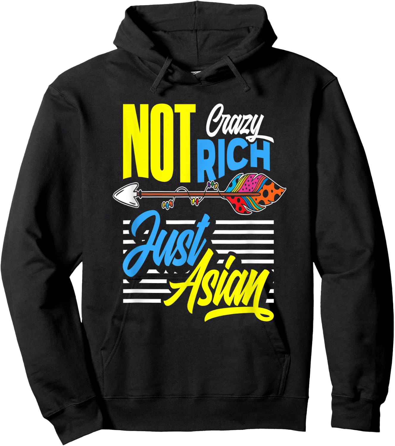 Not Crazy Not Rich Just Asian - Funny Gift Hoodie - Hoodie | Black