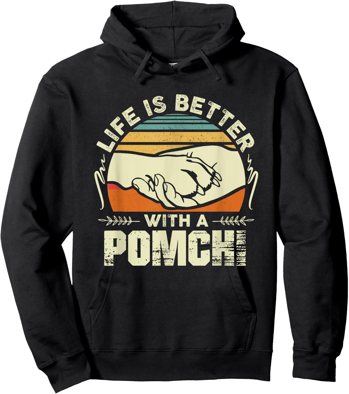 Pomchi Shirt Men Women Dog Mom Dog Lover Hoodie - Hoodie | Black