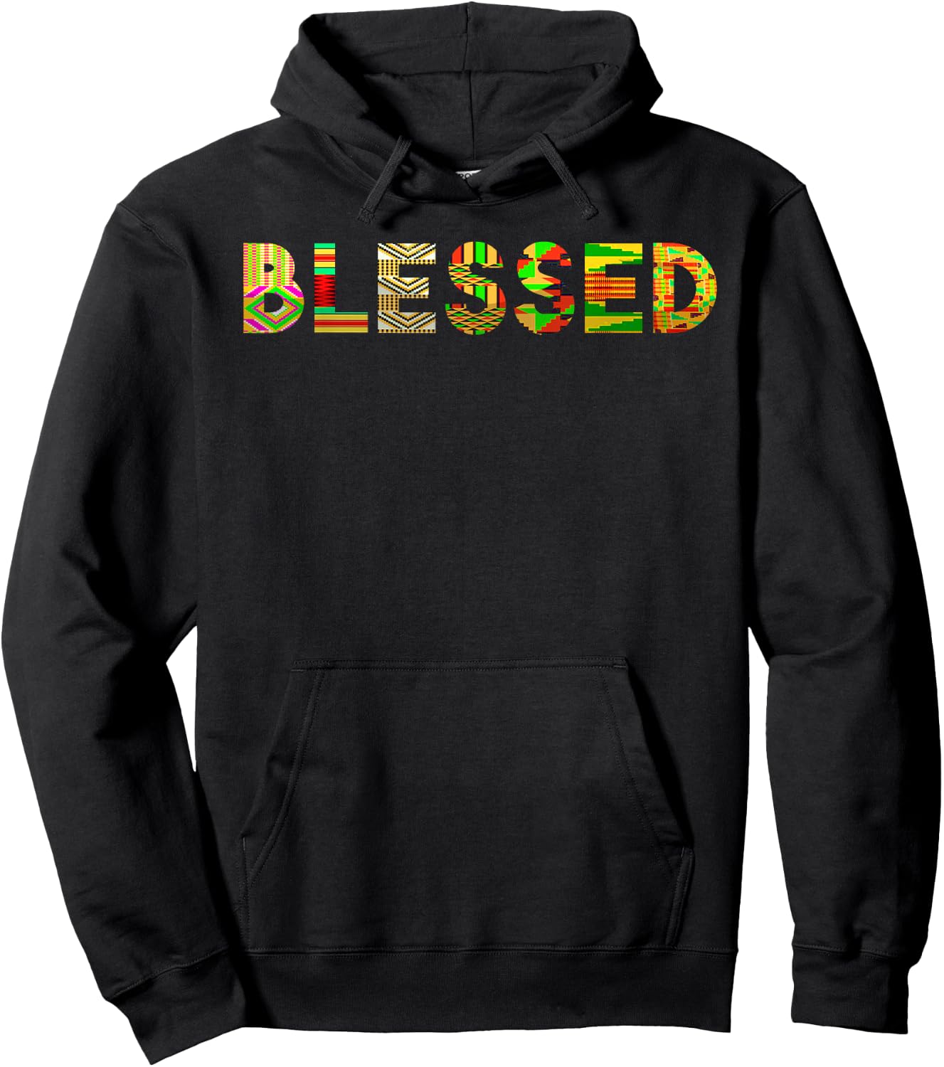 Cool Blessed Gift Her | Best Kente Women's Cloth Lover Hoodie - Hoodie | Black