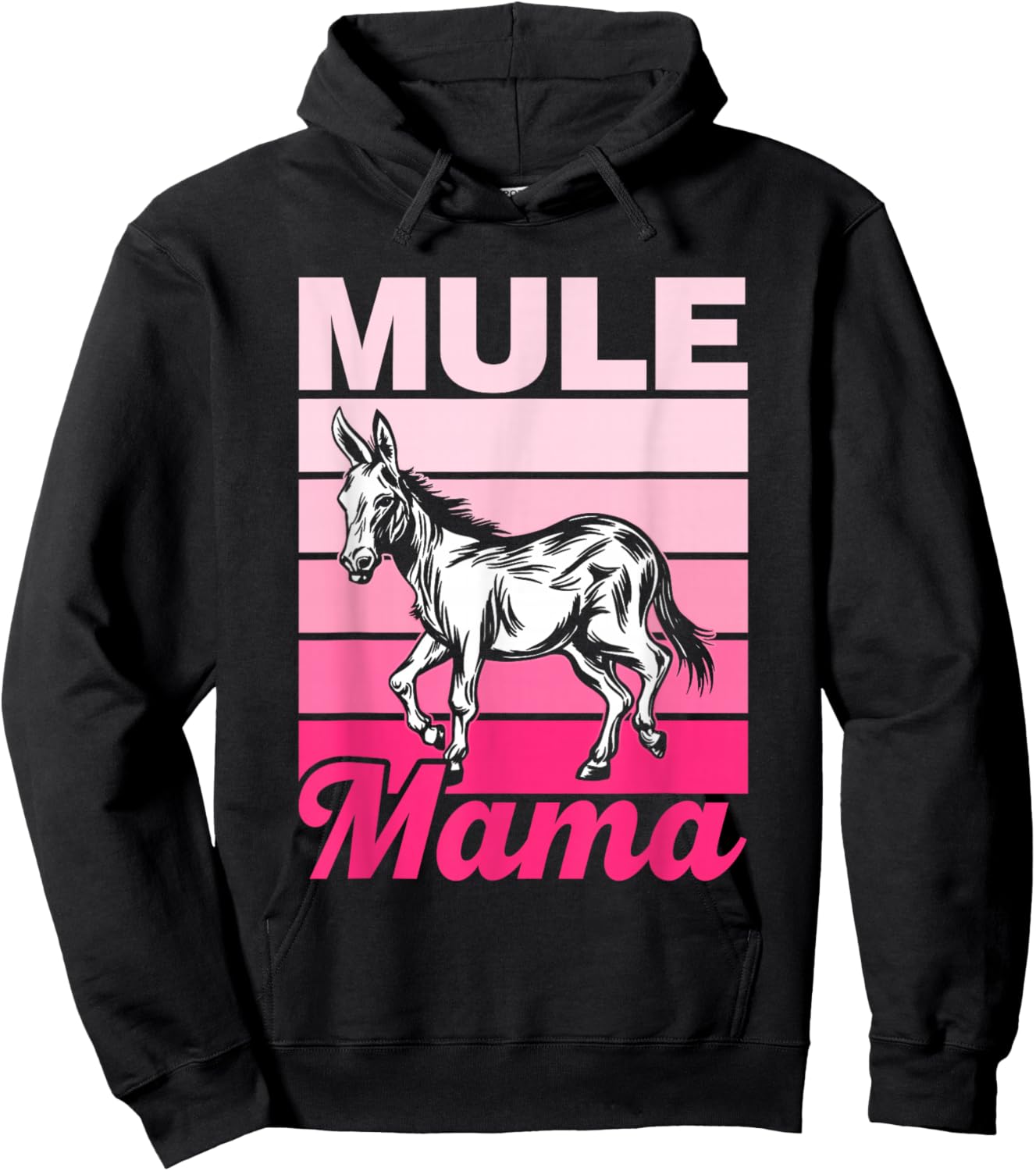 Mule Mama Mules Animal Lover Cute Mule Mom Mother Mommy Hoodie - Hoodie | Black