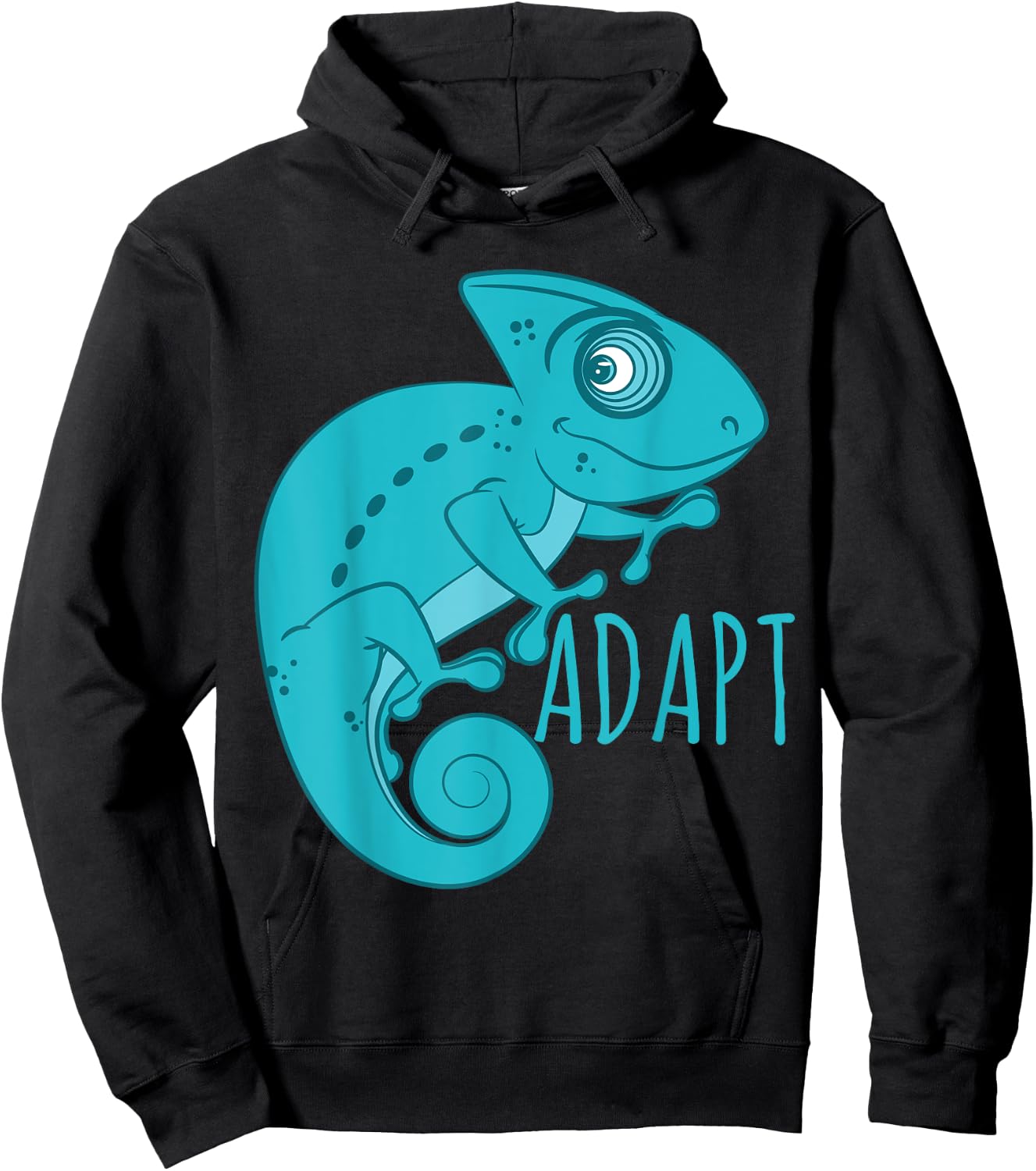 Chameleon T Shirt - Blue Art Chameleon - Adapt Hoodie - Hoodie | Black