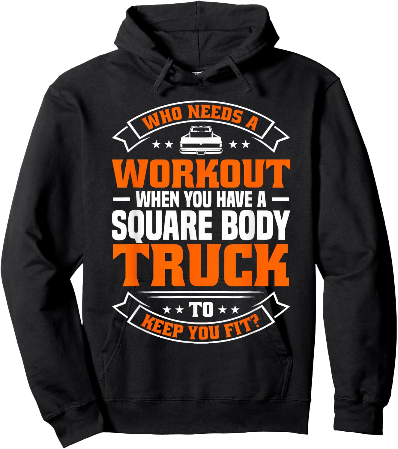 Square Body Truck Hoodie - Hoodie | Black