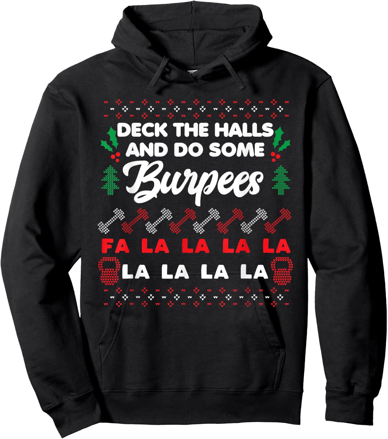Funny Personal Trainer Christmas for Lifting & Burpees Hoodie - Hoodie | Black