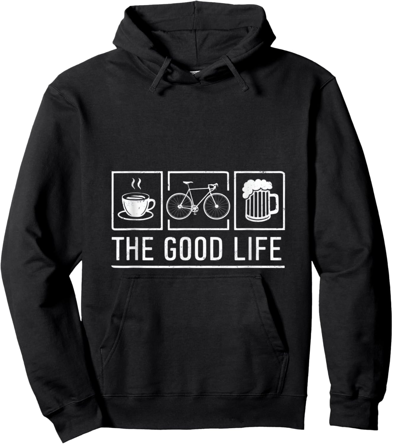 Funny Bicycle Beer Good Life Cycling Hoodie - Hoodie | Black