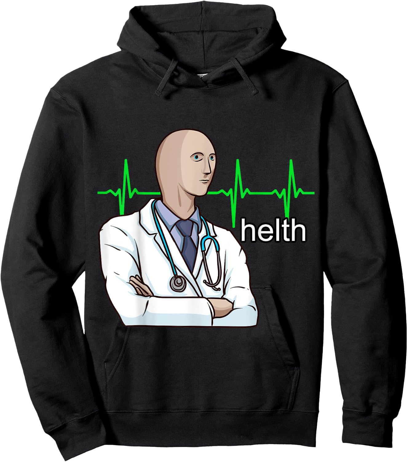 Helth Meme Man Funny Surreal Dank Meme Hoodie - Hoodie | Black