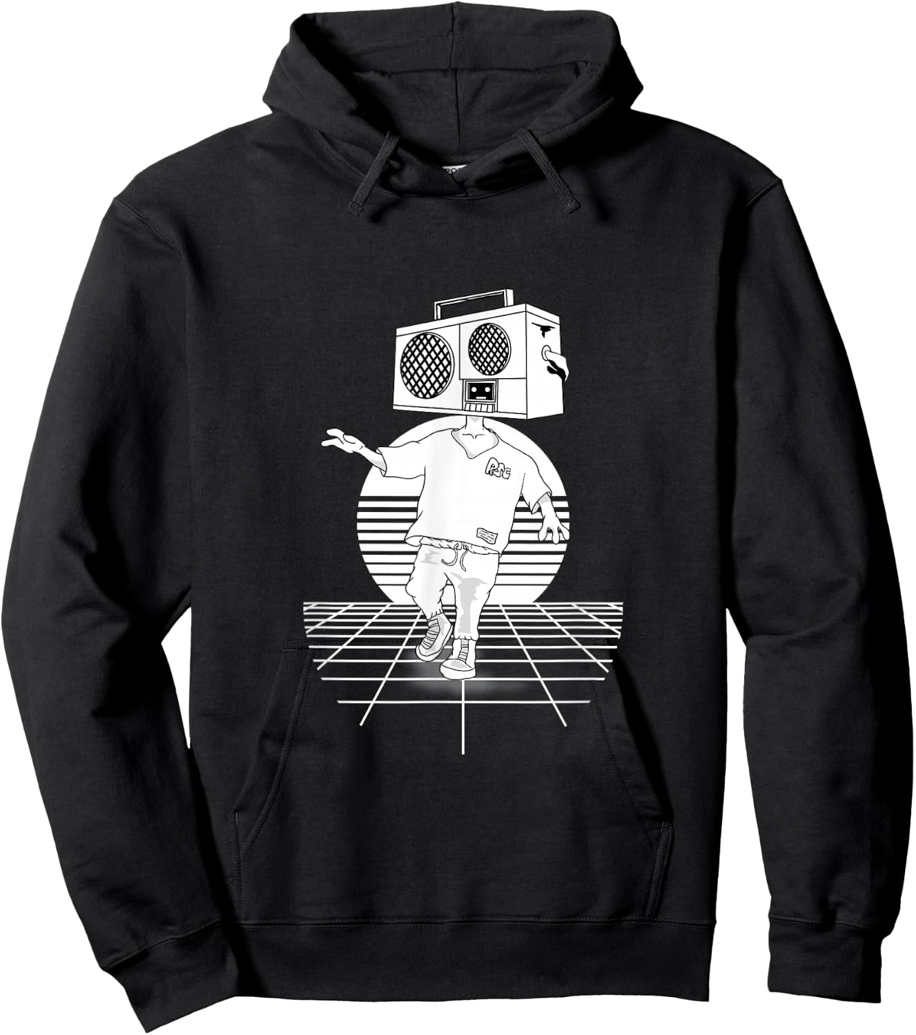 Vintage Radio Head Punk Retro inspired Hoodie - Hoodie | Black