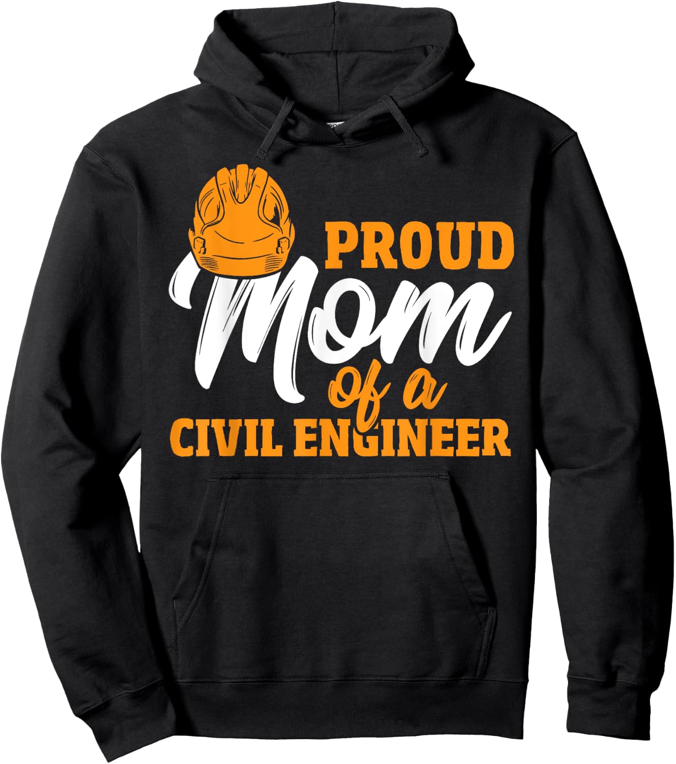 Civil Engineering Proud Mom Construction Civil Engineer Hoodie - Hoodie | Black