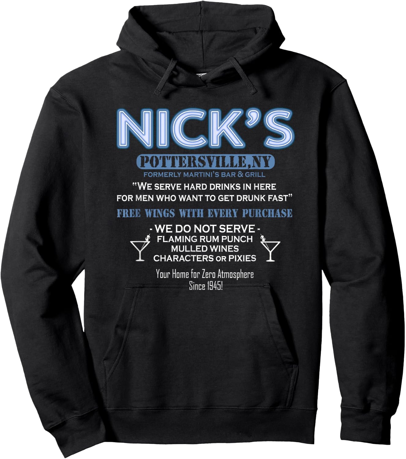 It's A Wonderful Life Nicks Bar George Bailey Clarence Gift Hoodie - Hoodie | Black