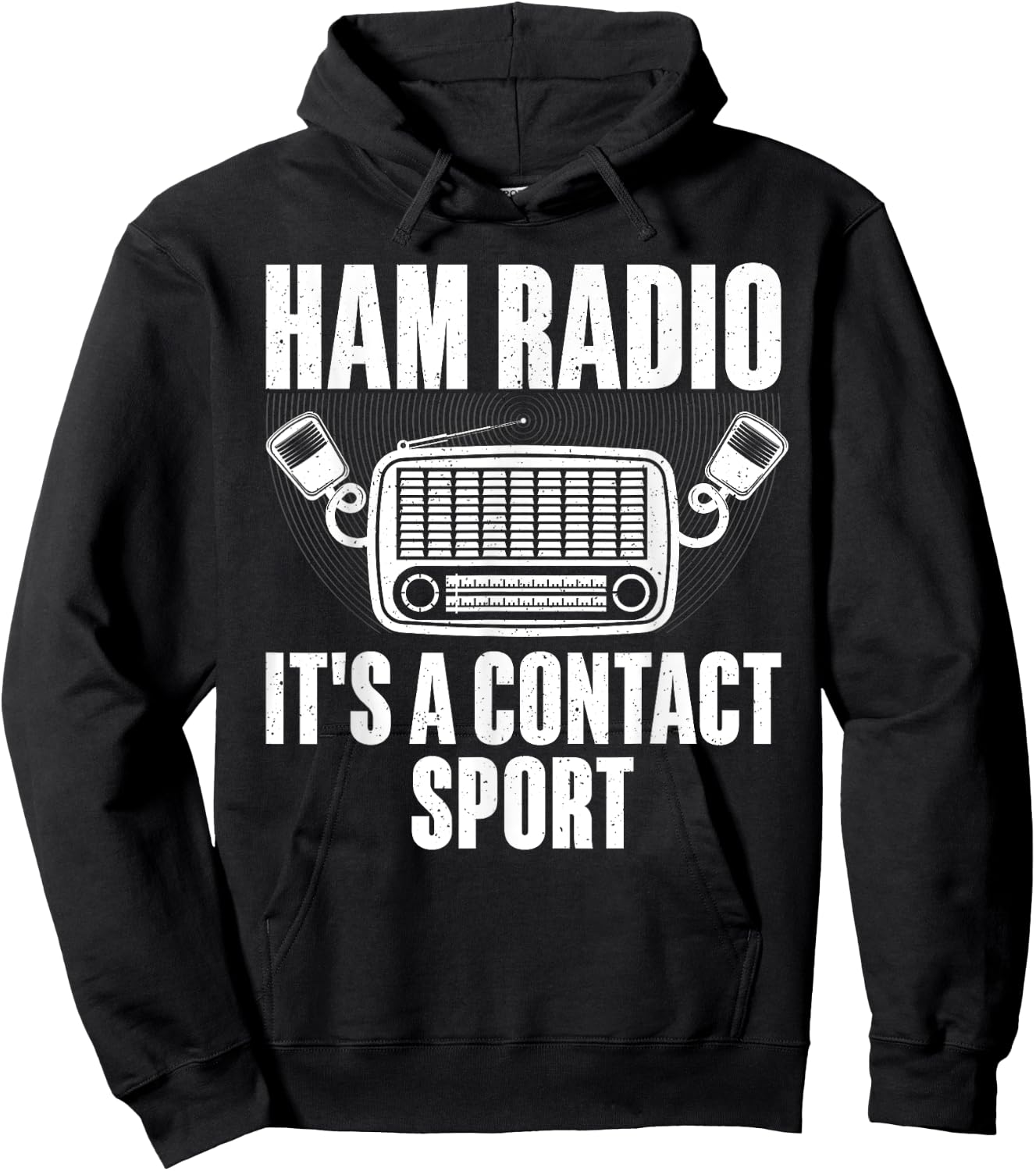Funny Ham Radio Art Men Women Ham Operator Amateur Radio Hoodie - Hoodie | Black