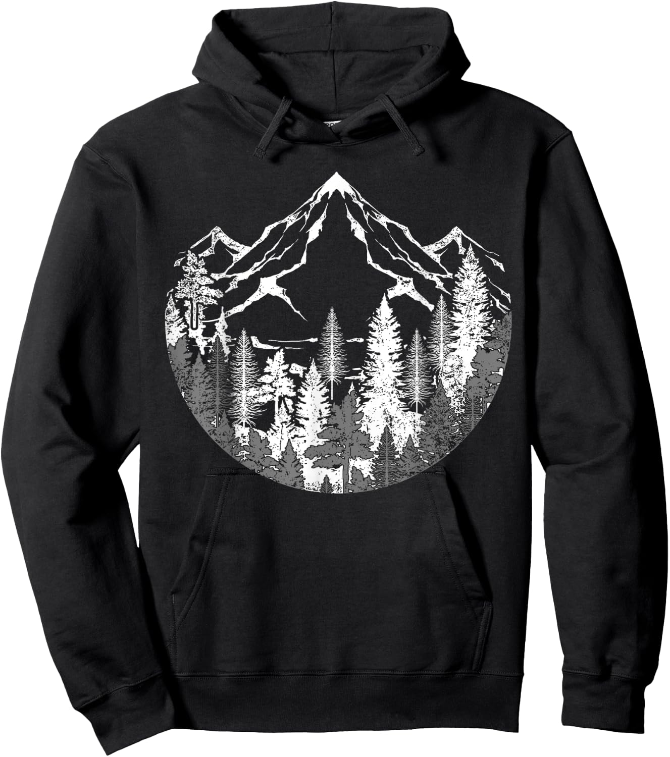 Wildlife Forest Hiking Mountains Outdoor Trees Nature Forest Hoodie - Hoodie | Black