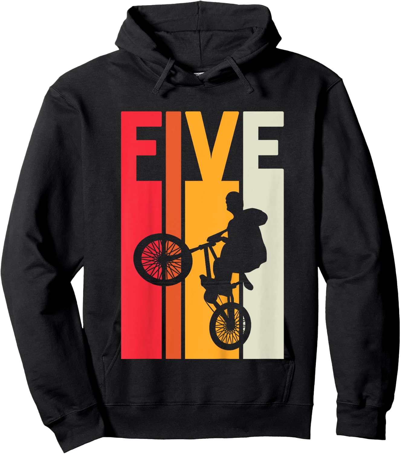 Kids 5 Year Old BMX Birthday Gift Party Boys Dirt Biking 5th Hoodie - Hoodie | Black