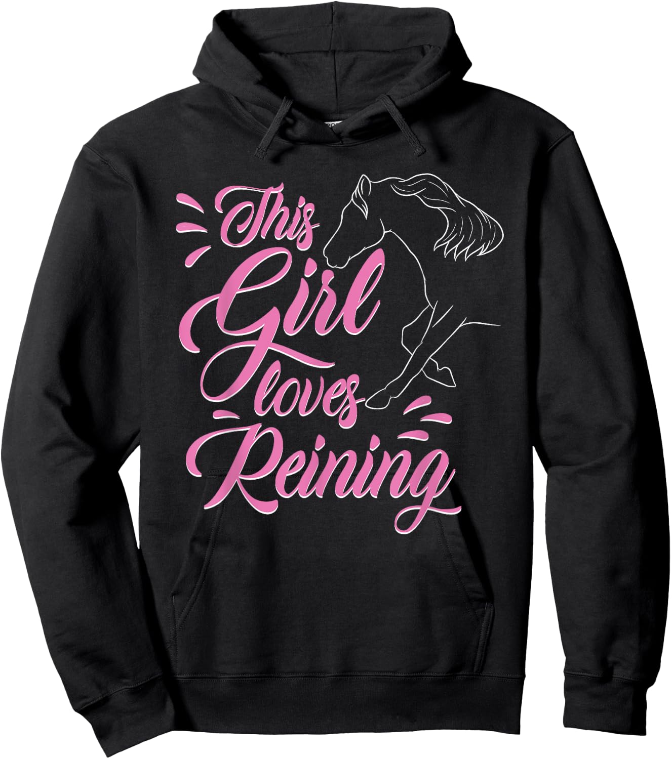 Funny Reining Horse Rider Horseback Riding Equestrian Gifts Hoodie - Hoodie | Black