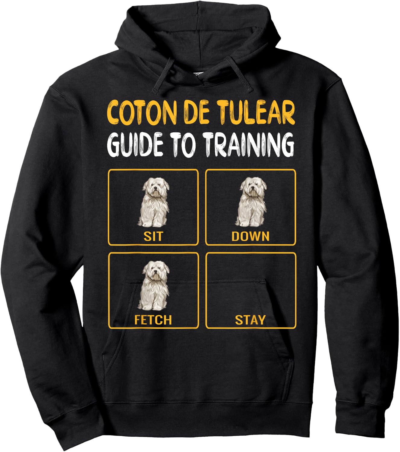 Funny Coton de Tulear Guide to Training Dog Obedience Hoodie - Hoodie | Black