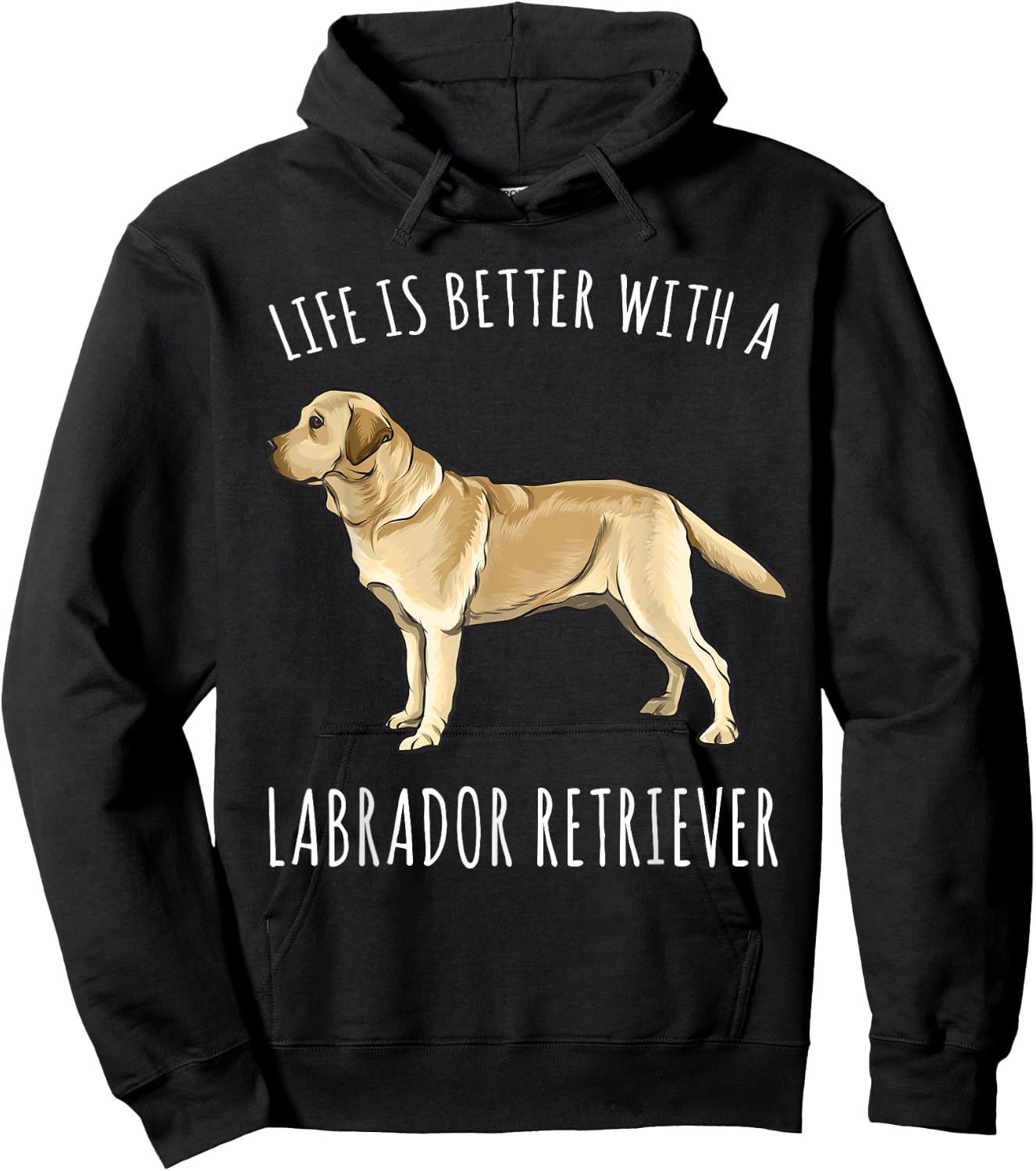 Life Is Better With A Yellow Labrador Retriever Dog Lover Hoodie - Hoodie | Black