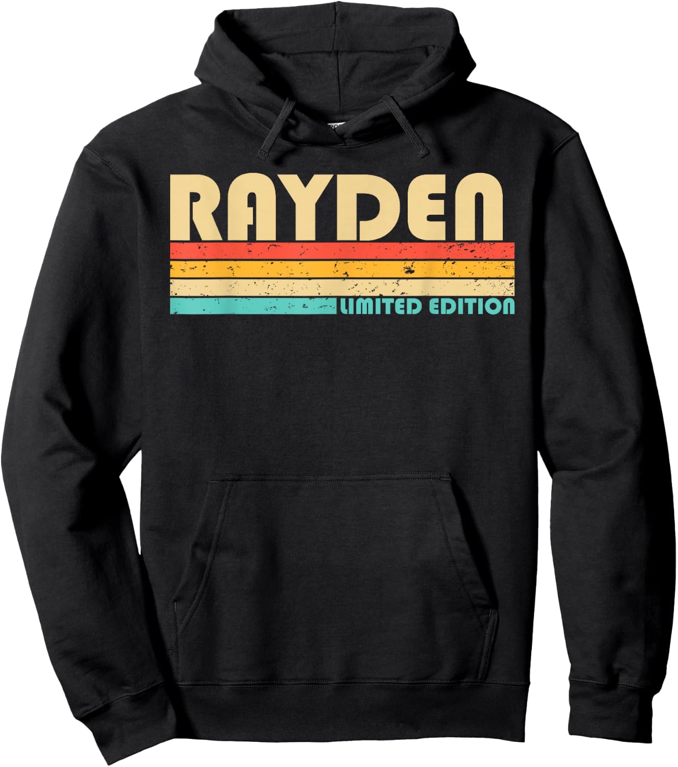 RAYDEN Name Personalized Funny Retro Vintage Birthday Hoodie - Hoodie | Black