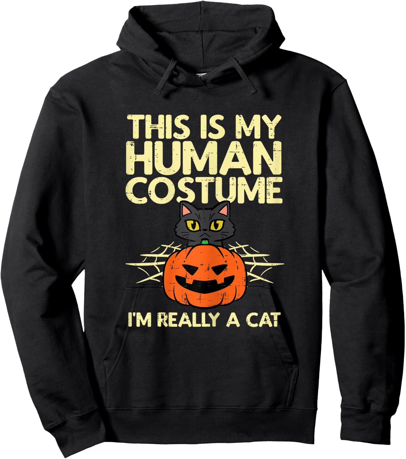 Halloween My Human Costume Im A Cat Costume Women Girls Kids Hoodie - Hoodie | Black