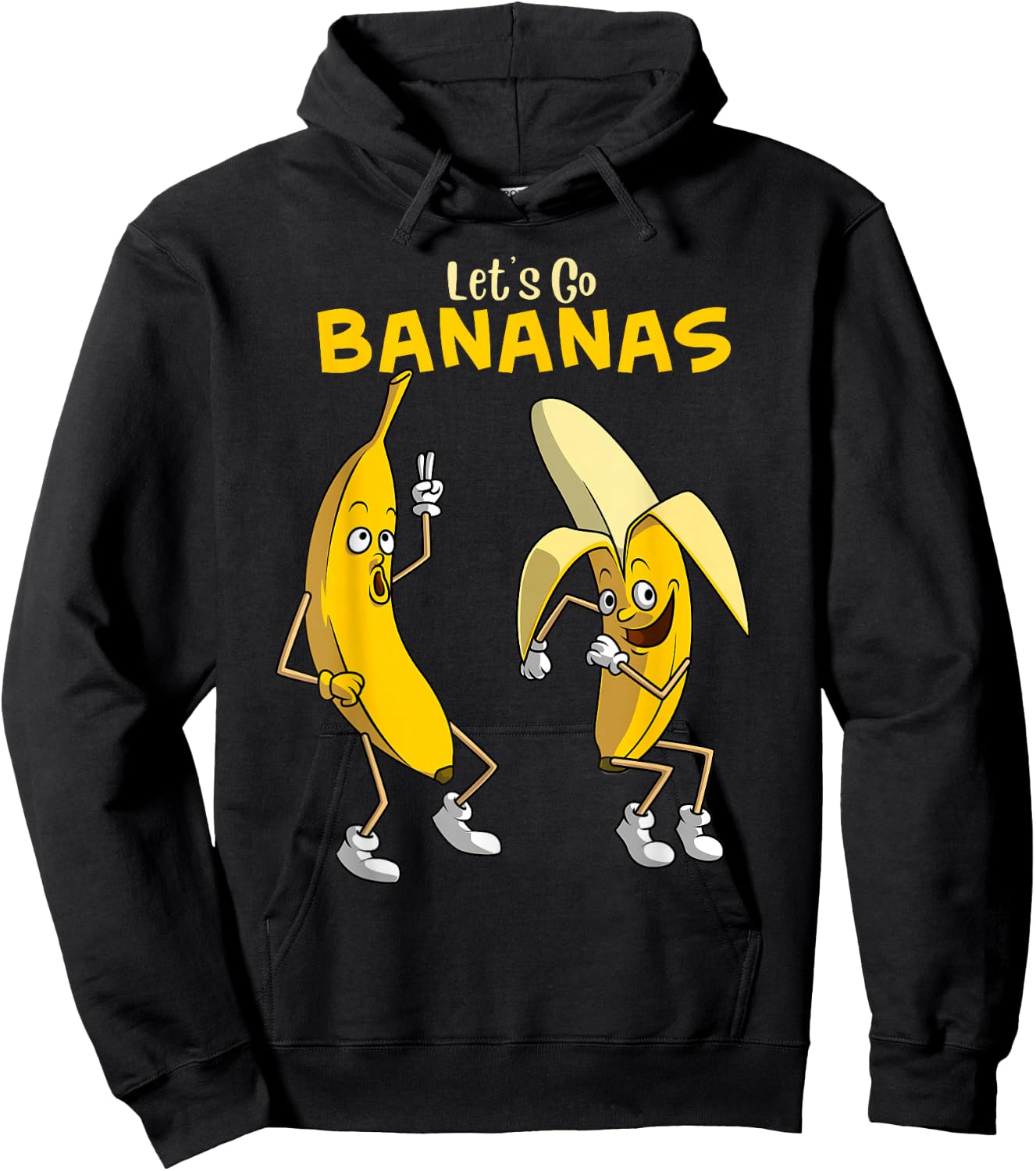 Funny Let's Go Bananas Gift Kids Boys Girls Cute Fruit Dance Small Hoodie - Hoodie | Black