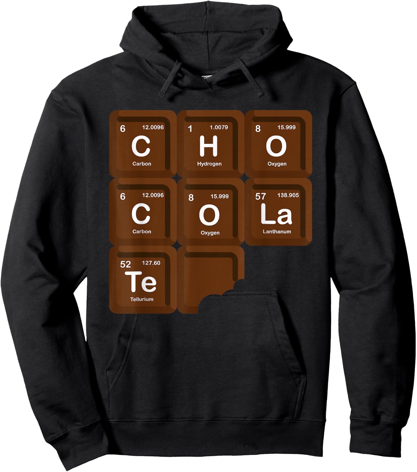 Funny Chocolate Periodic Table Of Elements Chemistry Lover Hoodie - Hoodie | Black