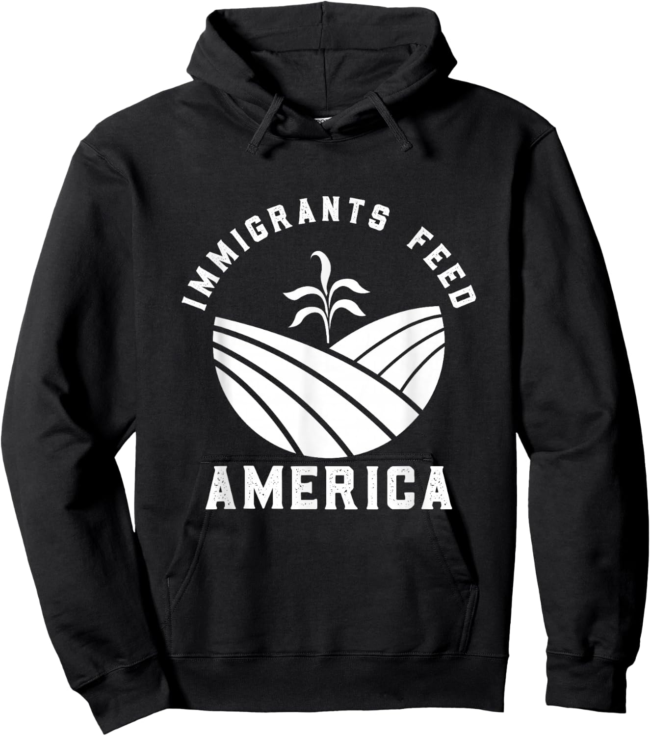 Made By Immigrants Apparel Immigrants Feed America - Black, Small, -Adults, Short Sleeve, Classic Fit, Cotton 100% Hoodie - Hoodie | Black