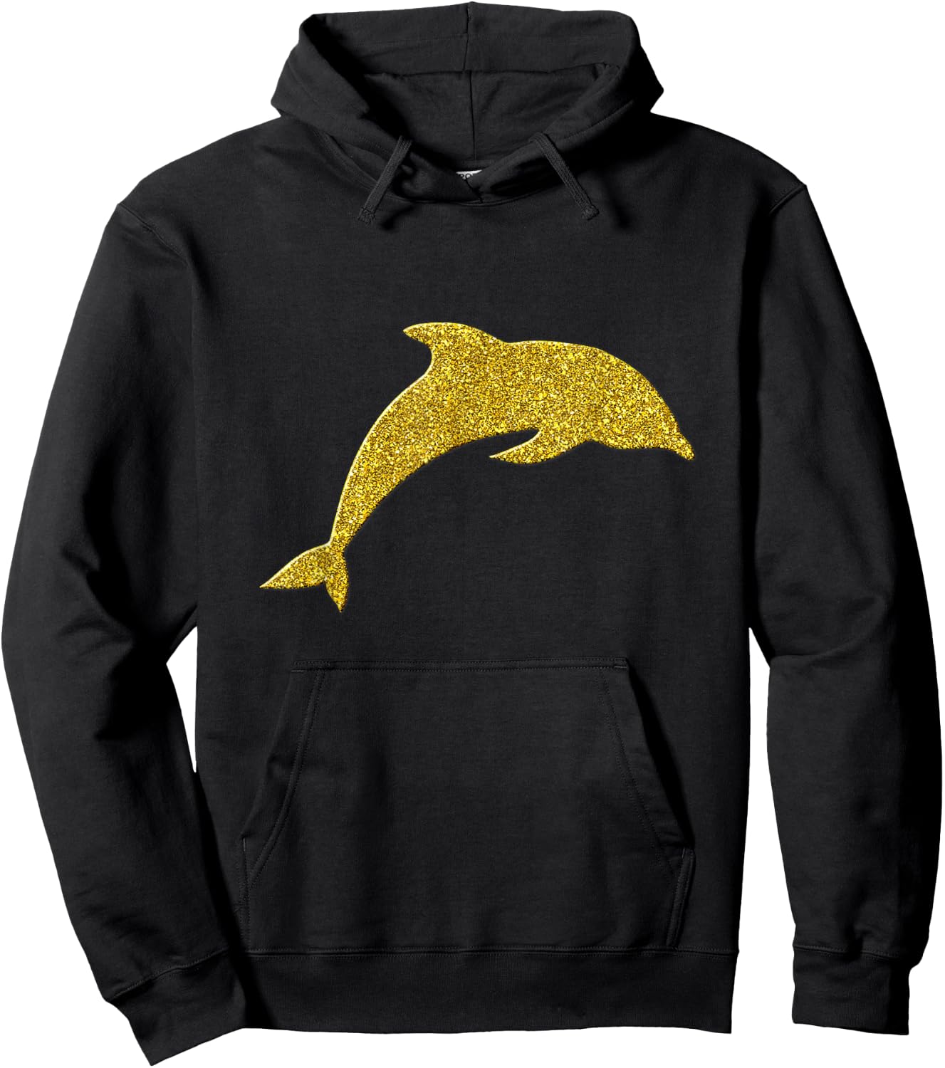 Dolphin Fish Vintage Golden Retro Symbol Hoodie - Hoodie | Black
