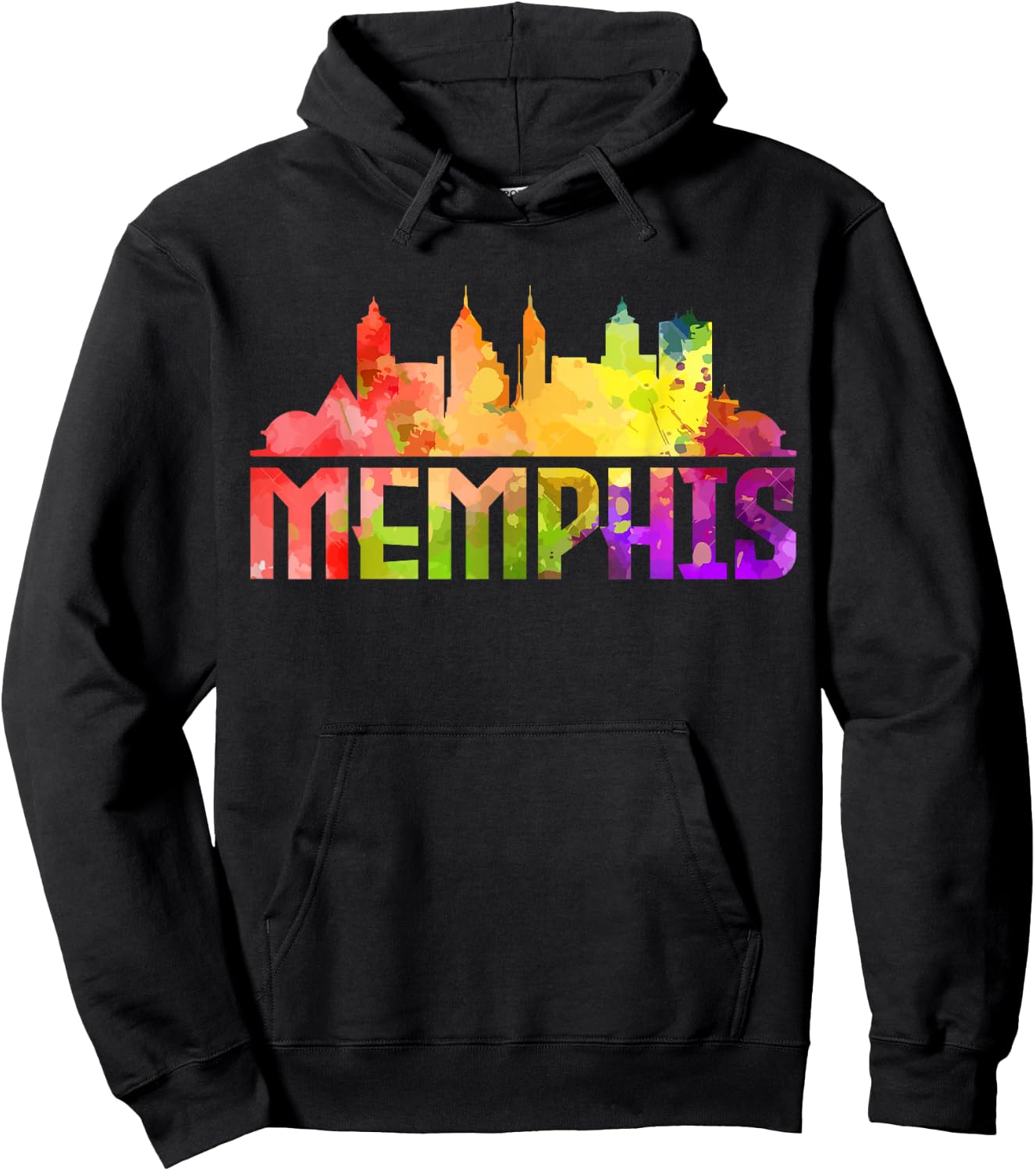 Memphis Skyline Tennessee Souvenir Gift Hoodie - Hoodie | Black