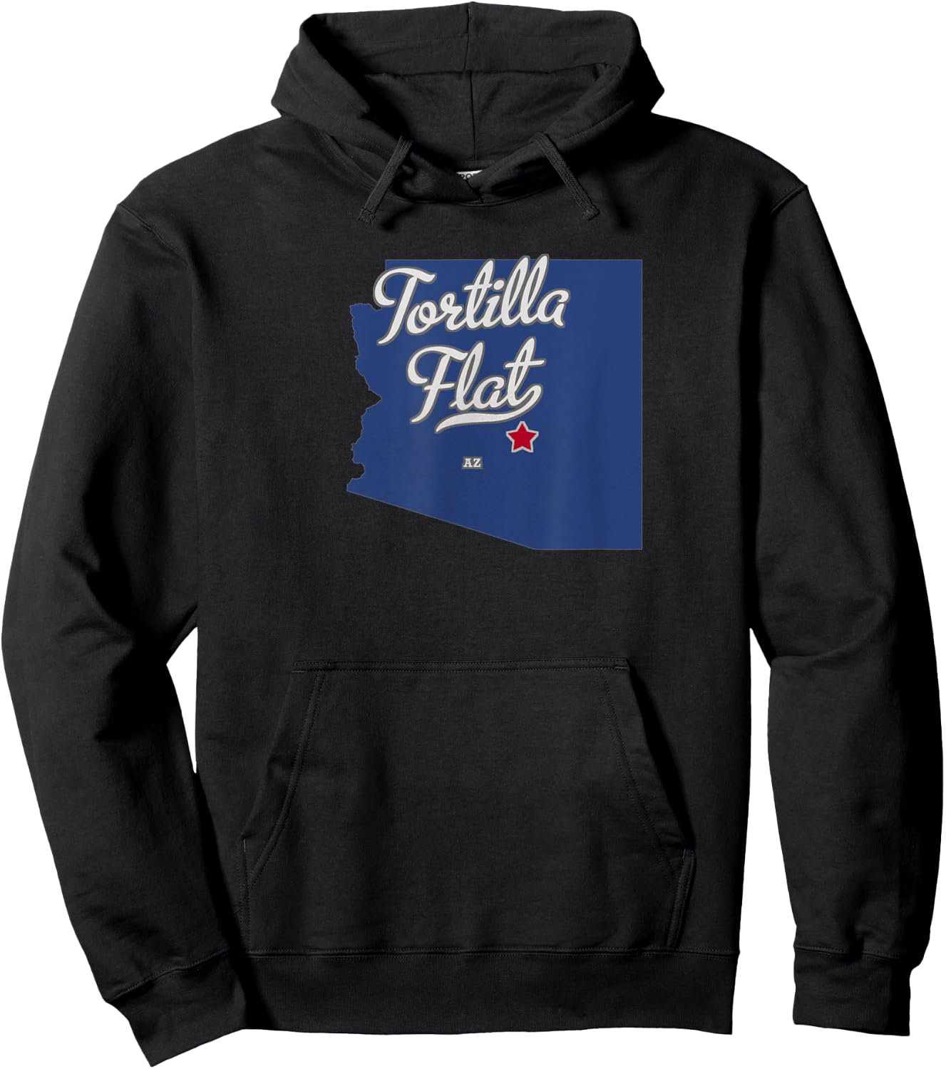 Tortilla Flat Arizona AZ Map Hoodie - Hoodie | Black