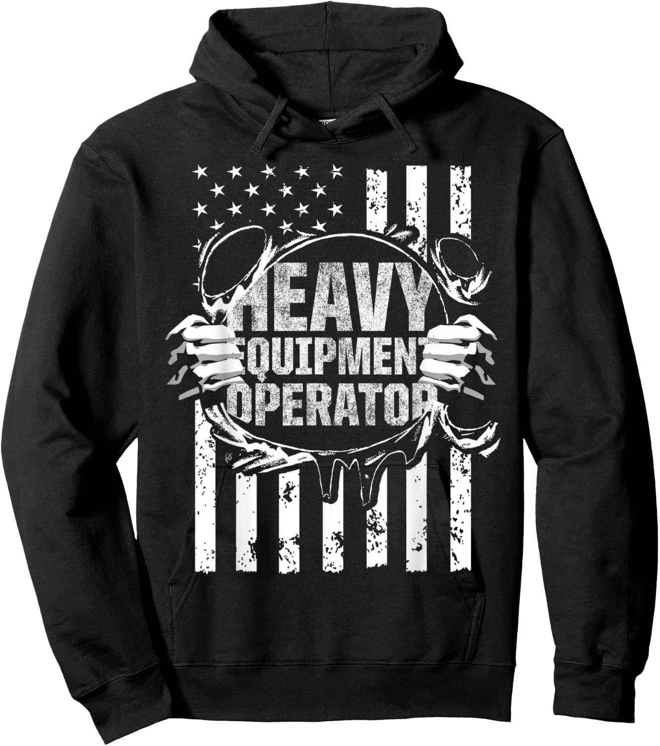 Heavy Equipment Operator America Funny Driver Hoodie - Hoodie | Black