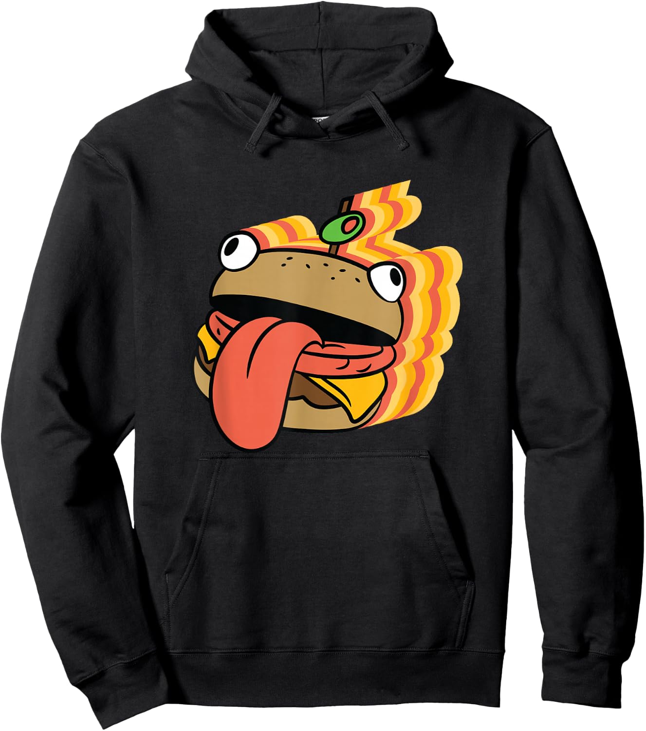 Fortnite Durr Burger Big Face Hoodie - Hoodie | Black