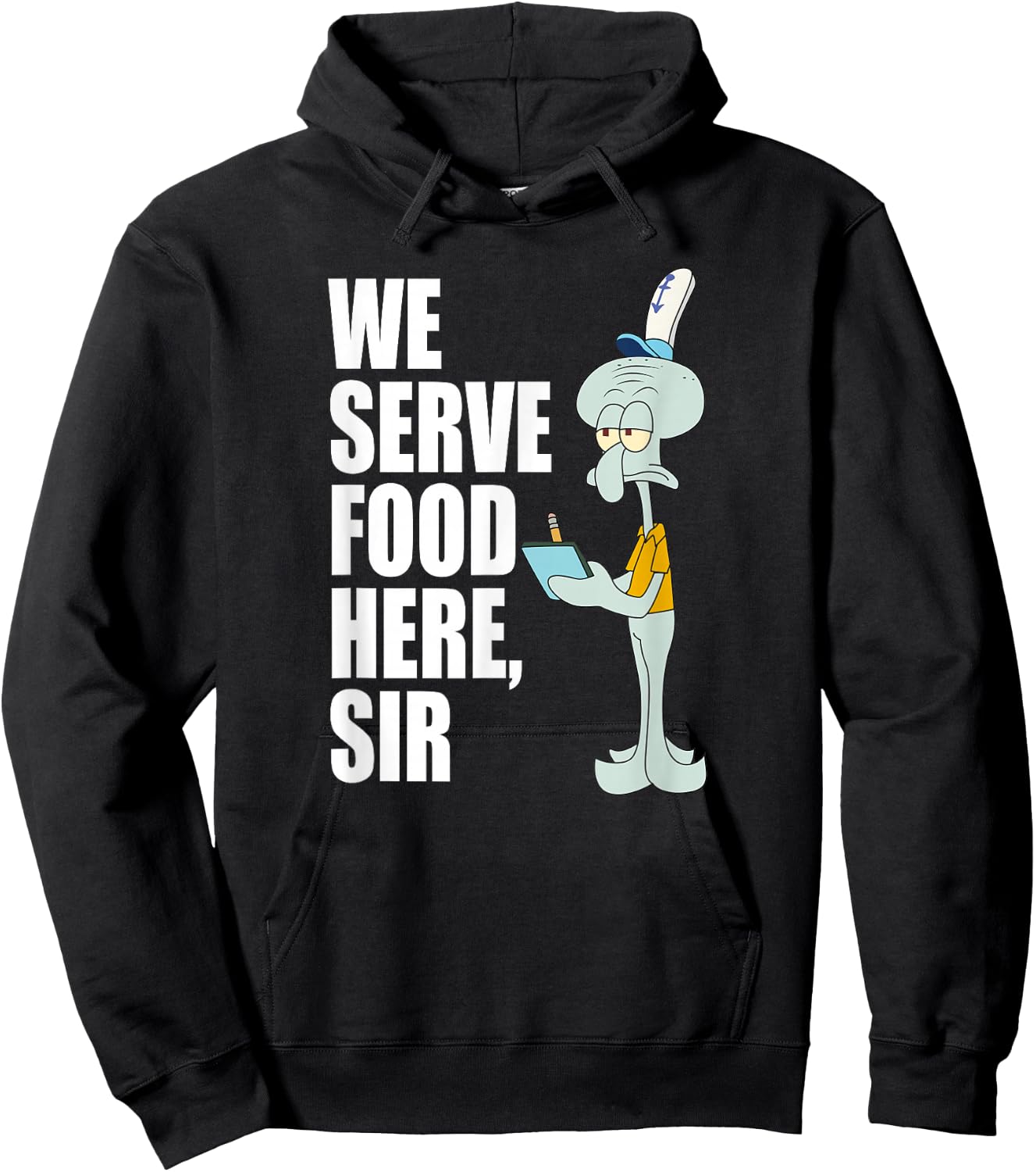 Mademark x SpongeBob SquarePants - Squidward - We Serve Food Here, Sir Hoodie - Hoodie | Black