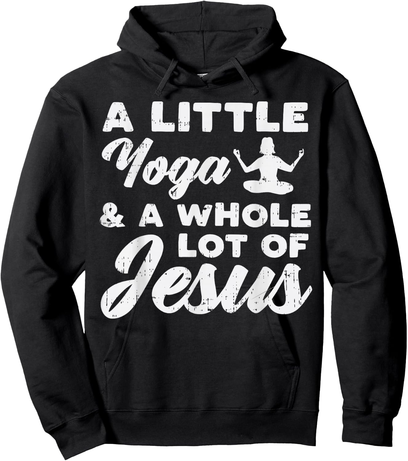 Little Yoga Lot Of Jesus Yogi God Meditation Christian Gift Hoodie - Hoodie | Black