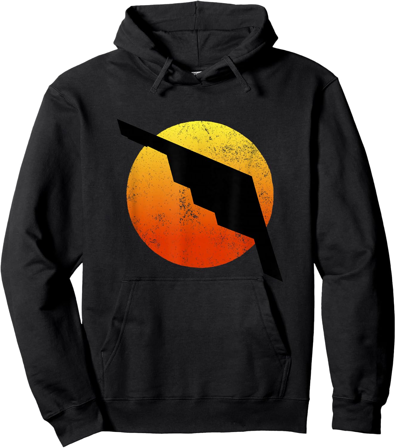 B-2 Bomber Silhouette Sunset Military Airplane Stealth B2 Hoodie - Hoodie | Black