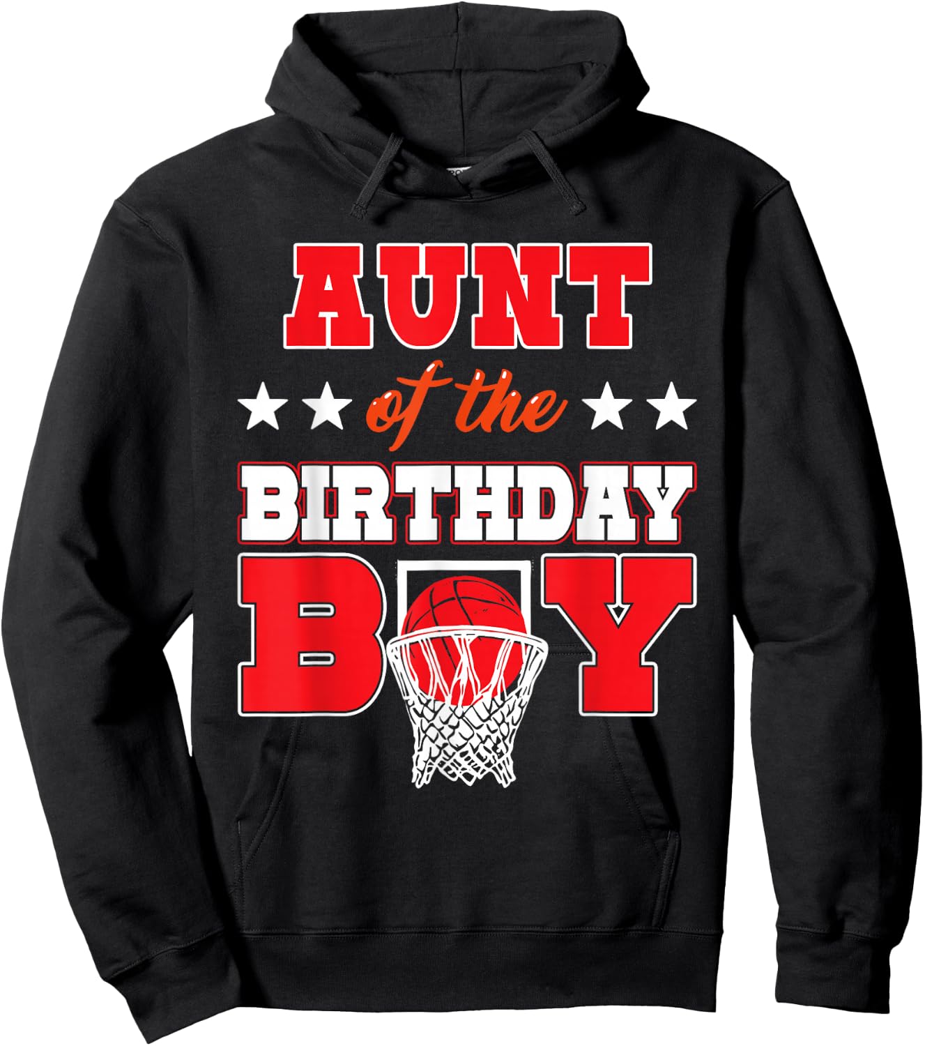 Basketball Party Aunt of the Birthday Boy Baller Family Hoodie - Hoodie | Black