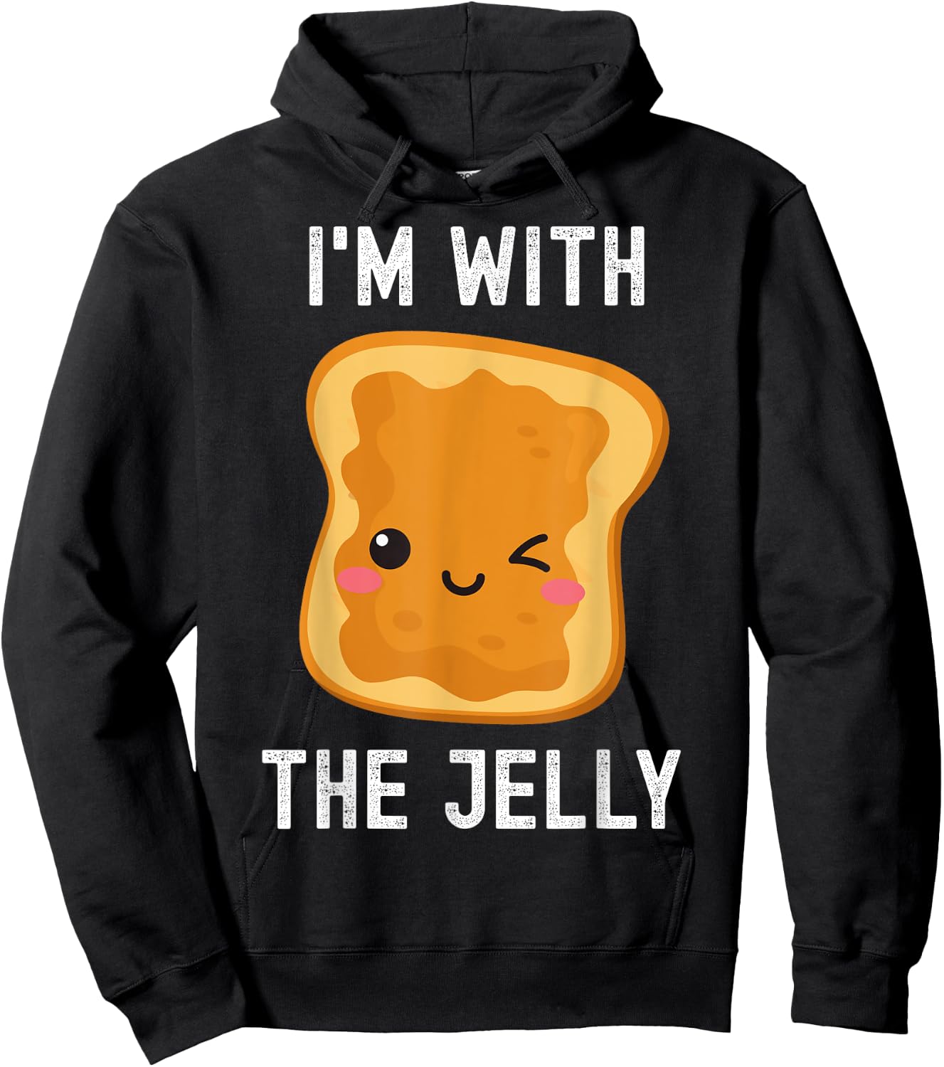 Funny Peanut Butter & Jelly Matching His & Hers Couples Hoodie - Hoodie | Black