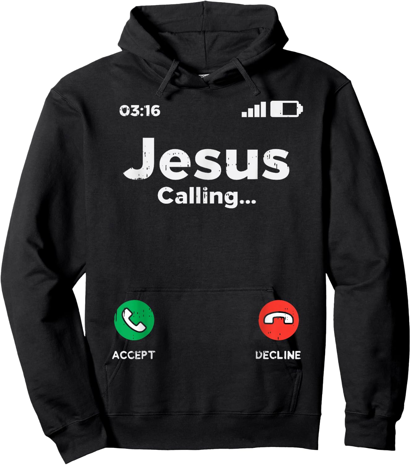 Jesus Calling God Christ Faith Religious Christian Gift Hoodie - Hoodie | Black