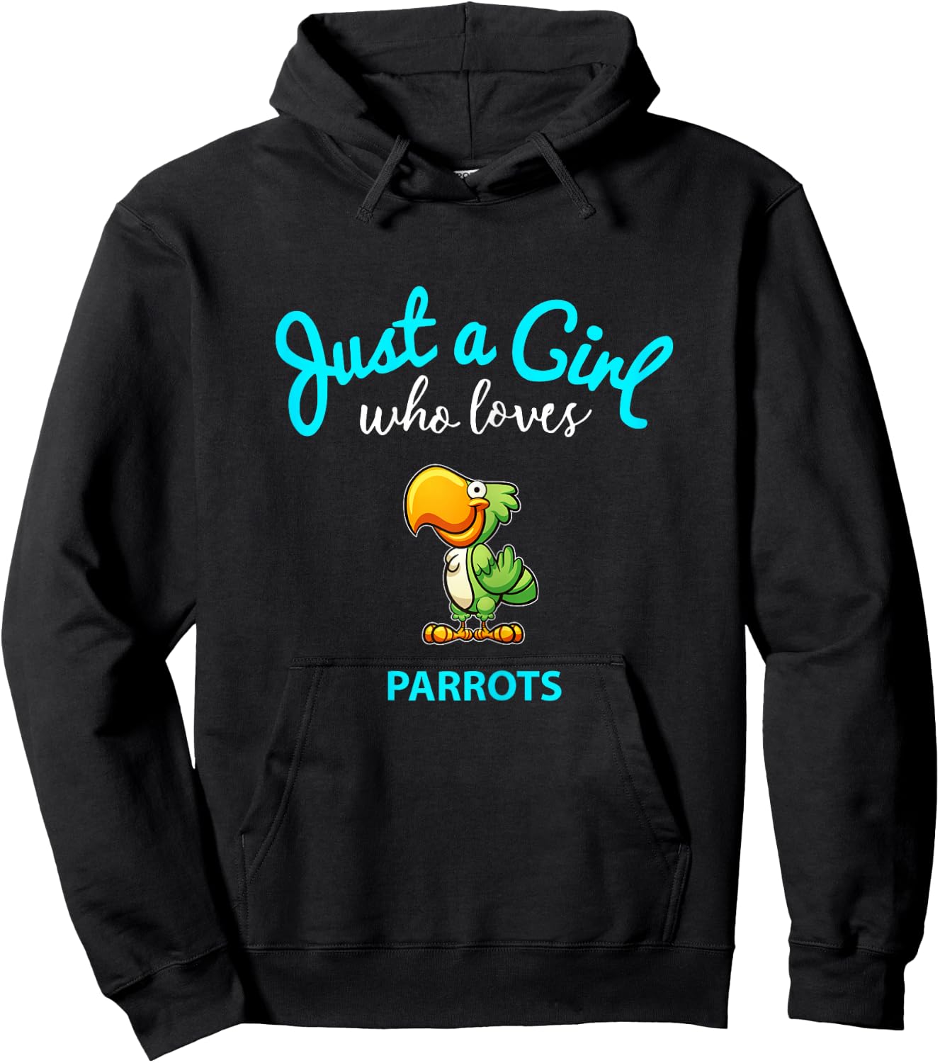 Parrot Shirt for Girls | Children Parrot Hoodie - Hoodie | Black