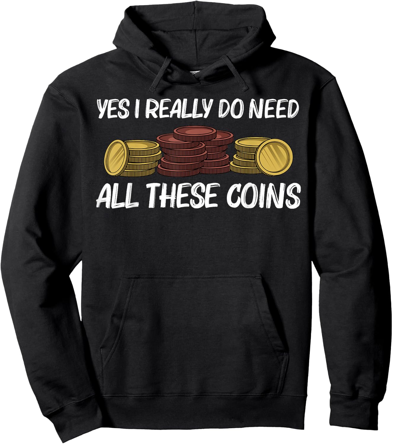 Funny Coin Collector Gift Women Kids Coin Collecting Hoodie - Hoodie | Black