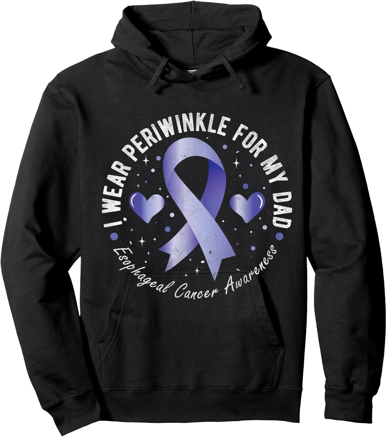 I Wear Periwinkle For My Dad Esophageal Cancer Awareness Hoodie - Hoodie | Black