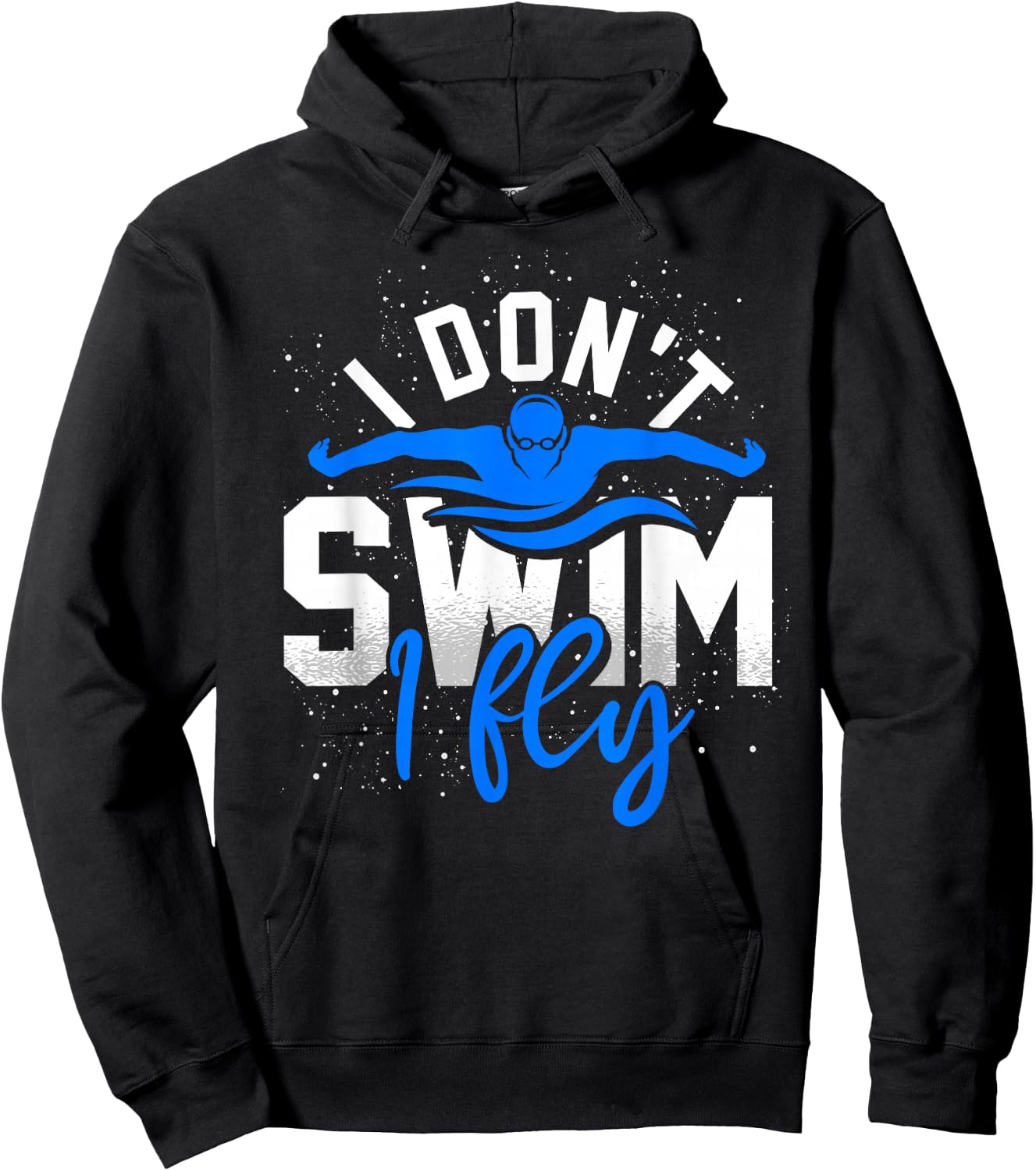 Funny Swimmer Swimming Athlete Aquatic Sport Swim Swimming Hoodie - Hoodie | Black
