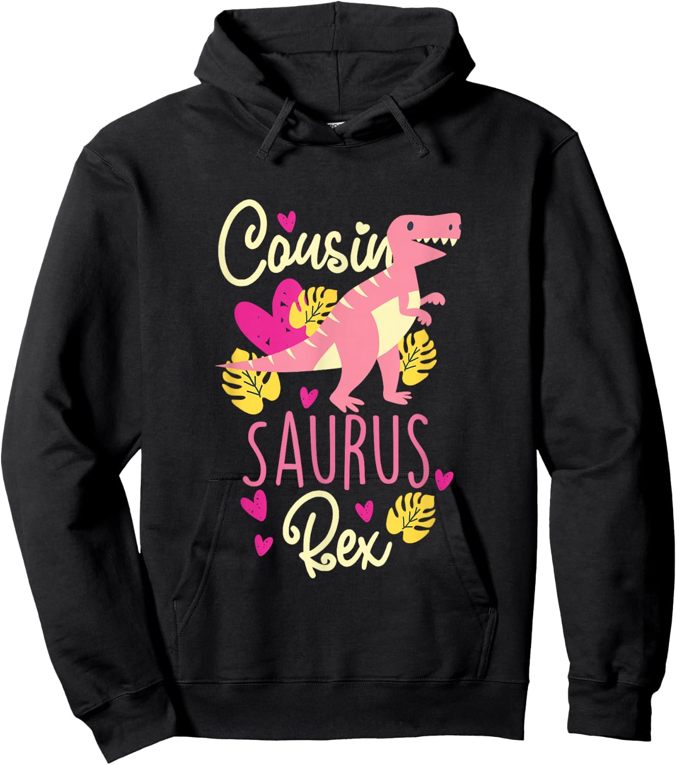 Cousin Saurus Rex Dinosaur Kids Hoodie - Hoodie | Black