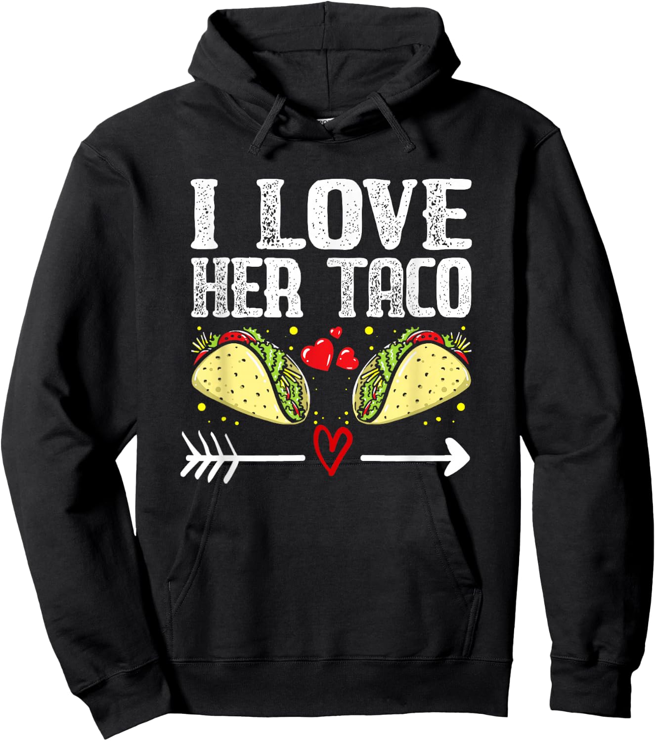 Mexican Couple Cinco De Mayo I Love Her Taco Hoodie - Hoodie | Black