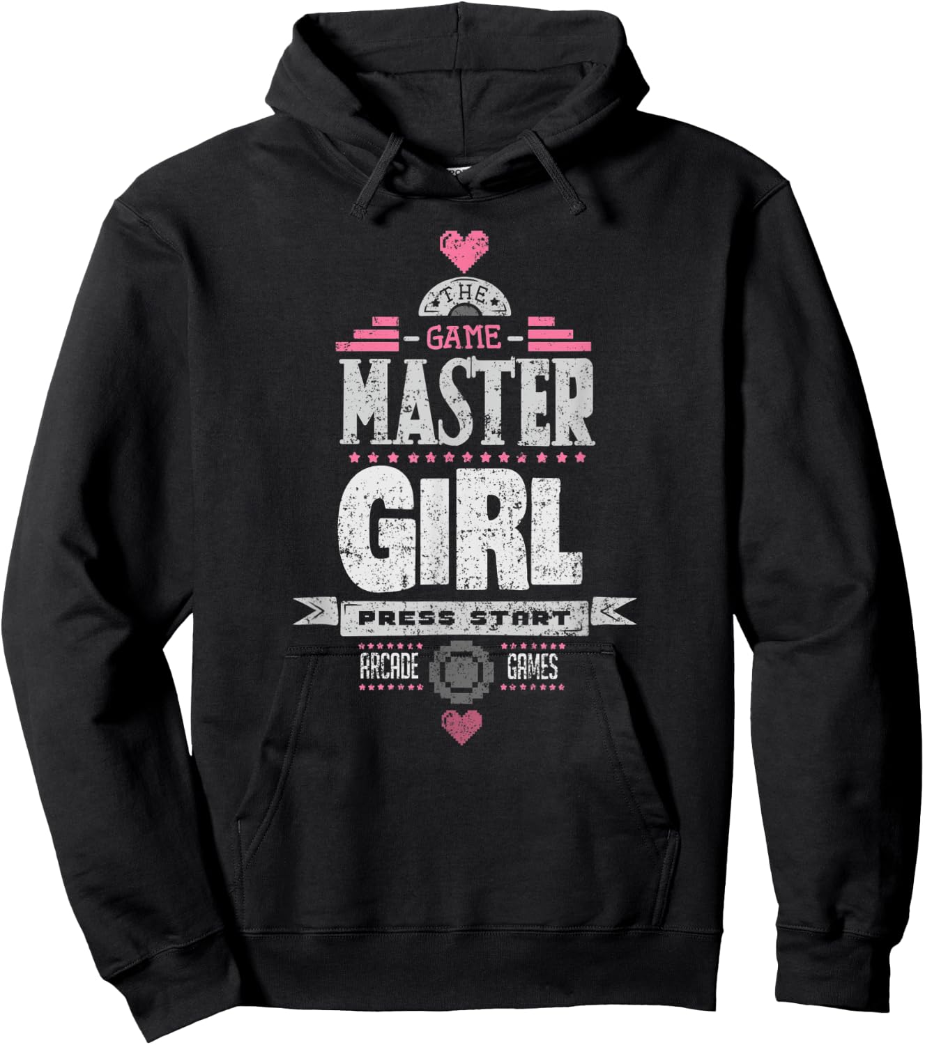 Master Gamer Girl Retro Arcade Games Player Women Hoodie - Hoodie | Black
