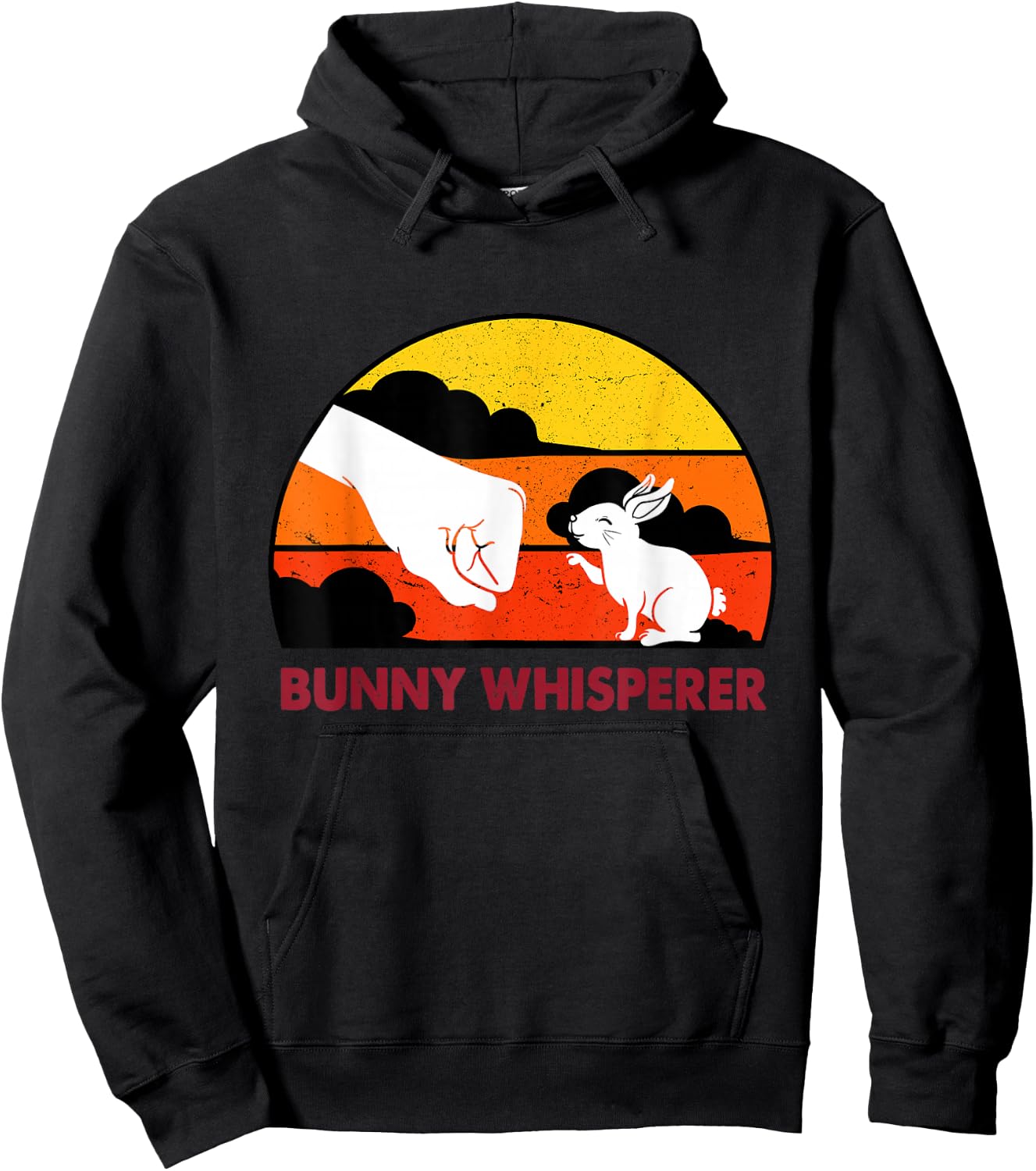 Hasenflüsterer Rabbit Dad Father Rabbit Whisperer Hoodie - Hoodie | Black