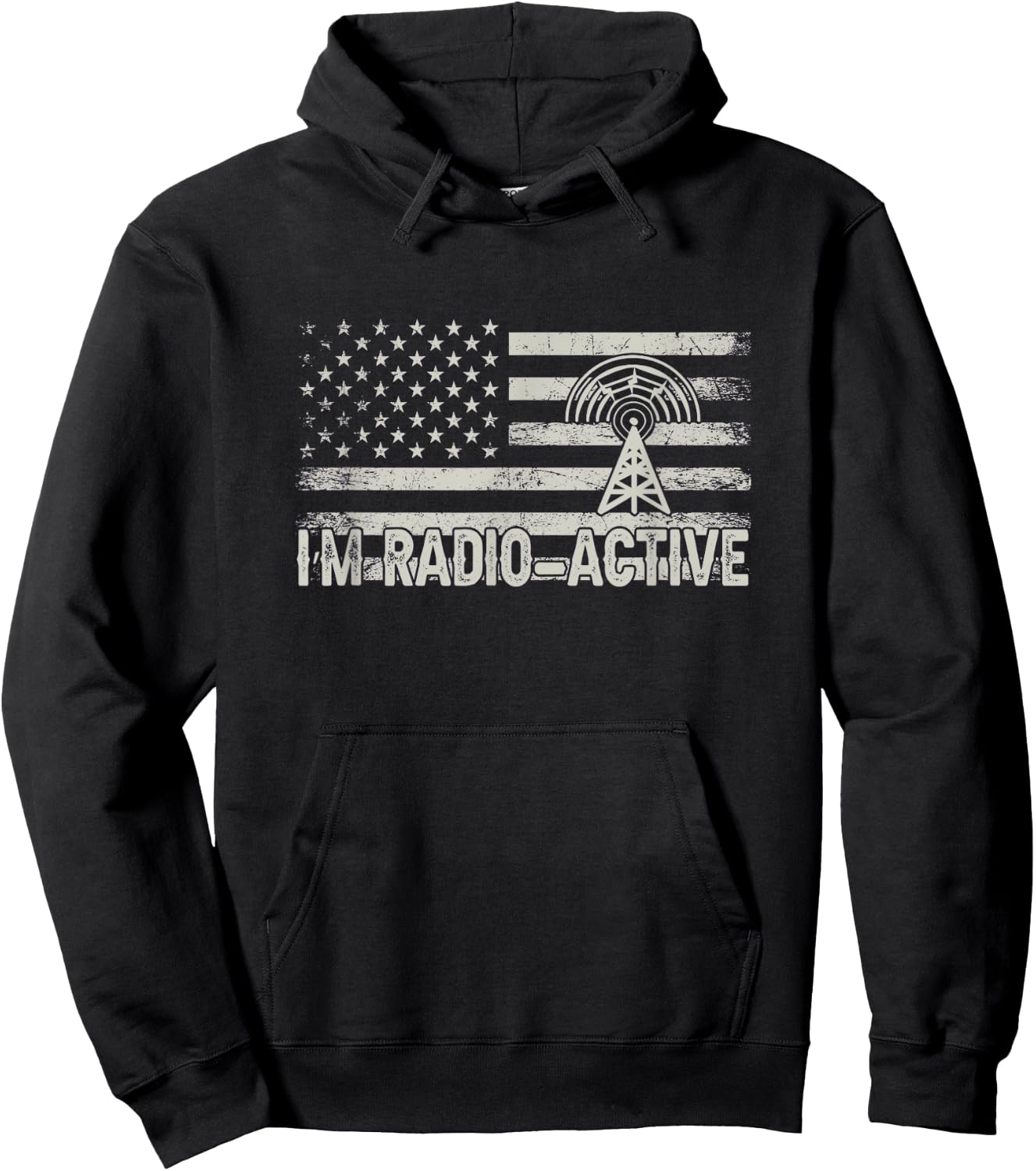 Ham Radio USA Flag - Amateur Radio and Ham Radio Operator Men Hoodie - Hoodie | Black