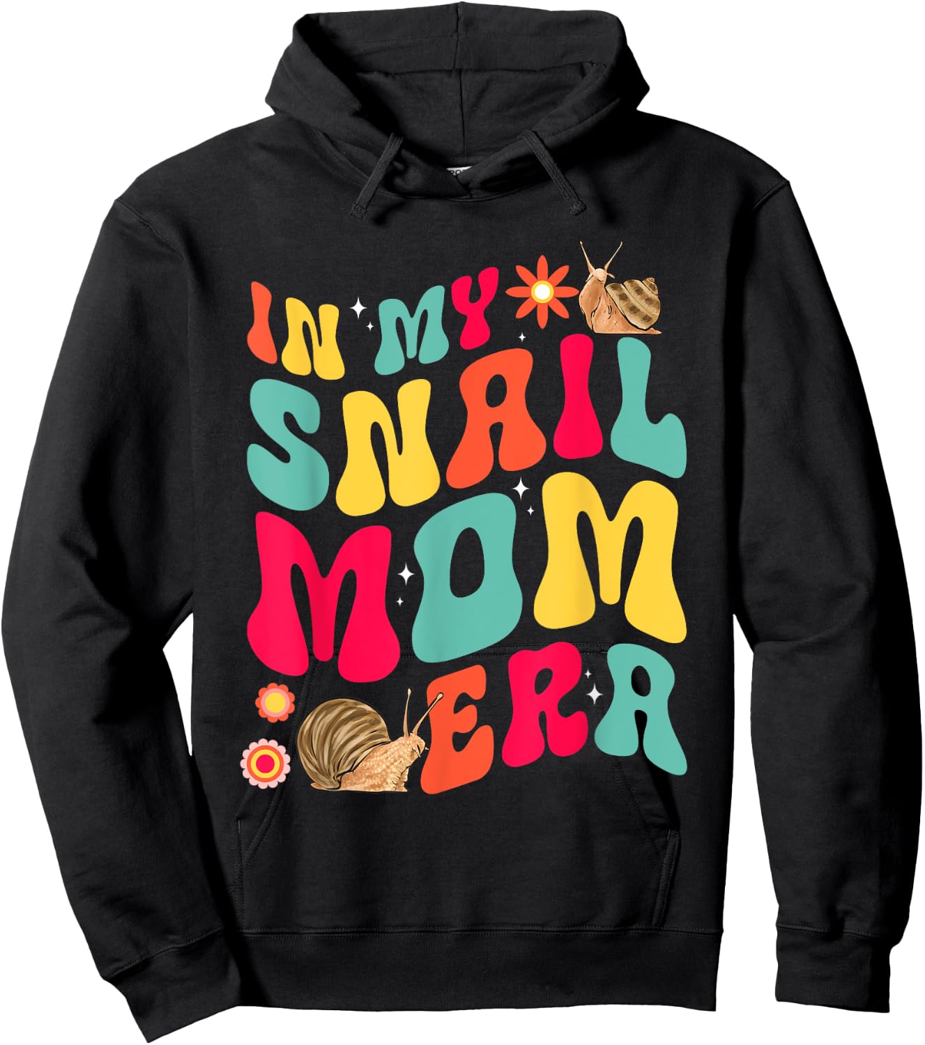Snail Lover In My Snail Mom Era Hoodie - Hoodie | Black