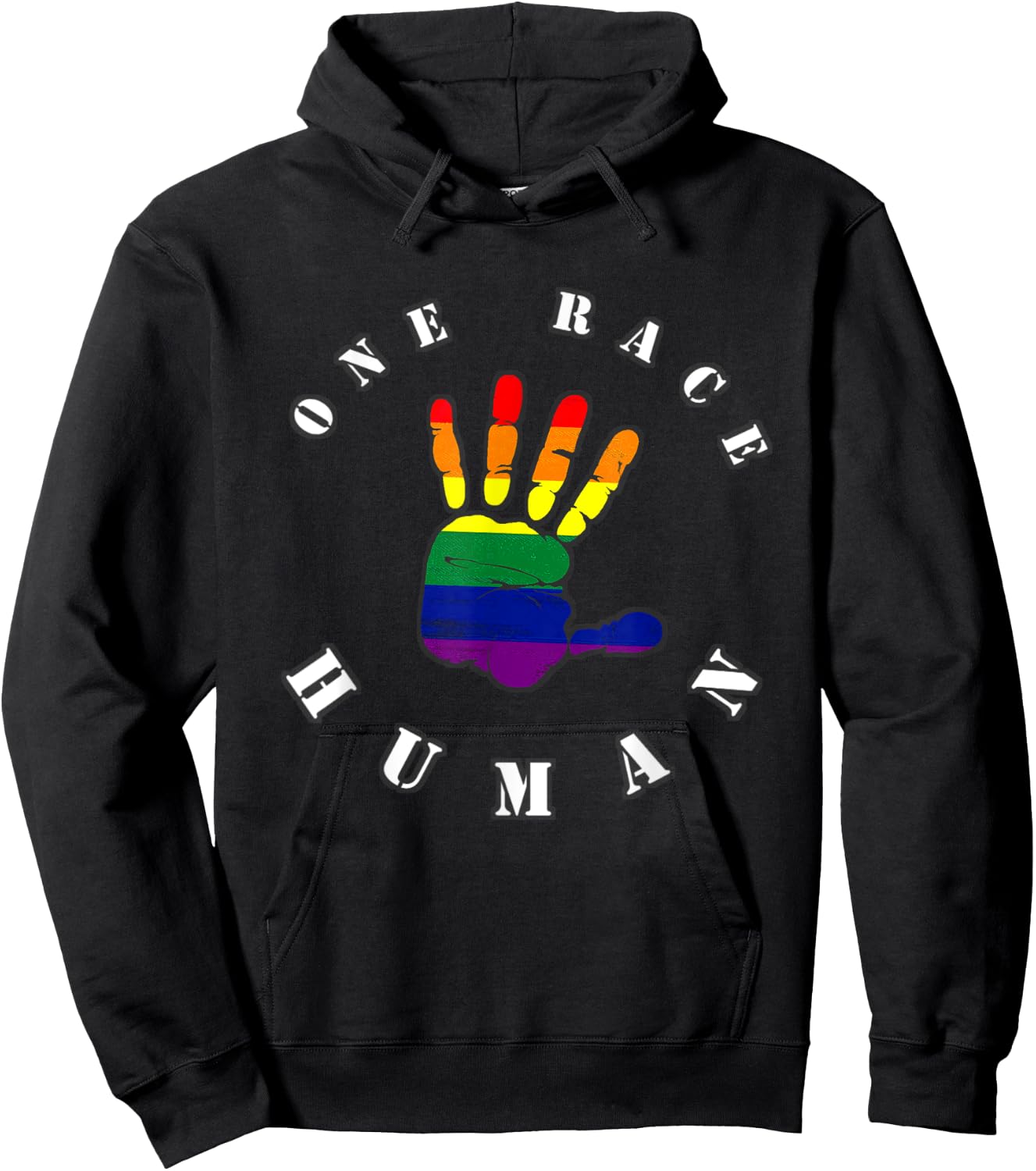 One Race, Human. | Against Racism Hoodie - Hoodie | Black